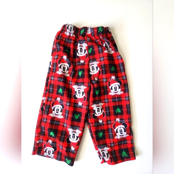 Disney Pajamas Mickey Mouse Christmas Flannel Pajama Pants Size 2t